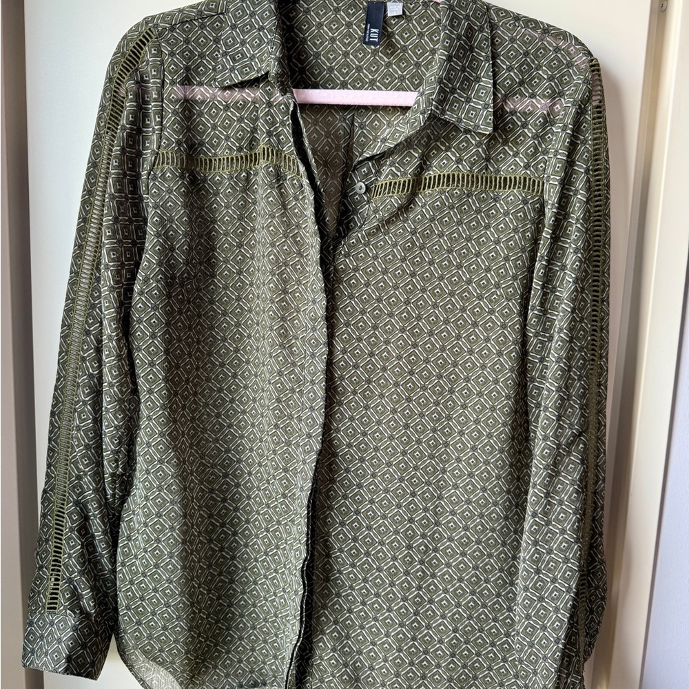 Kut from the Kloth Green Casual Button Down Shirt